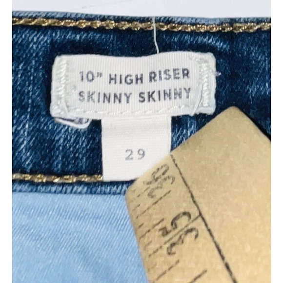 Madewell Jeans Women's 29 Blue 10" High Riser Skinny Skinny Stretch Coastal Boho - Picture 6 of 7